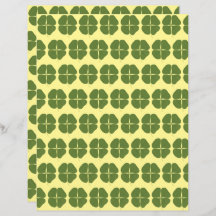 Realistiskt Shamrocks Mönster på Gult Scrapbook