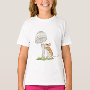 Realistiskt teckning av en lustig mus och lera frå t shirt