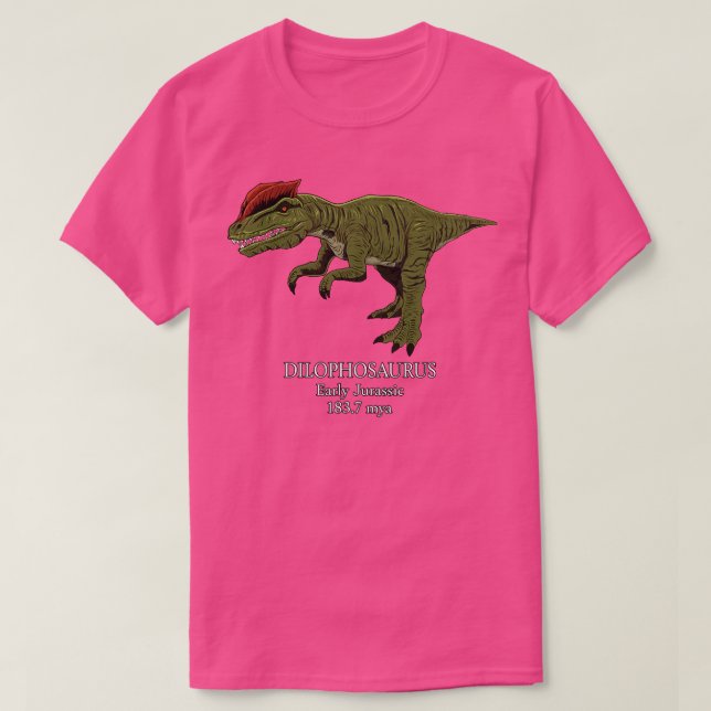 Realistiskt teckning i Dilofosaurus T Shirt (Design framsida)