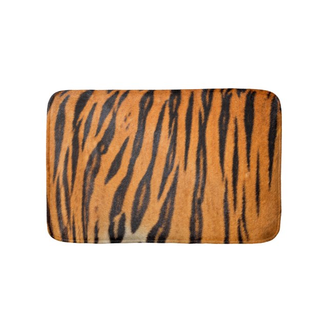Realistiskt tiger skin struktur. badrumsmatta (Framsidan)