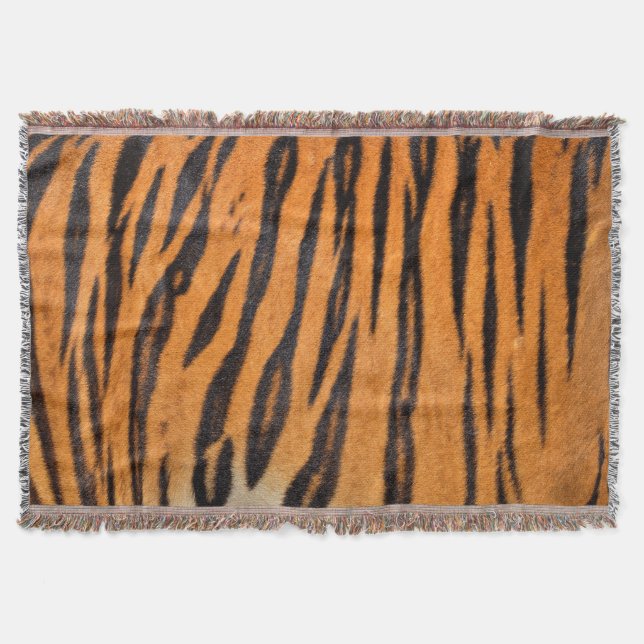 Realistiskt tiger skin struktur. filt (Framsidan)