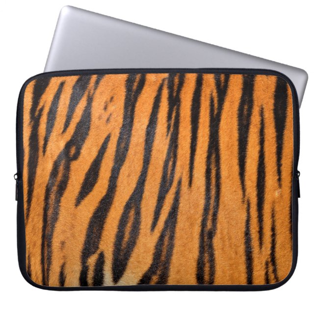 Realistiskt tiger skin struktur. laptop fodral (Framsidan)