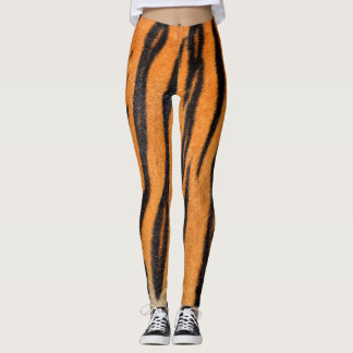 Realistiskt tiger skin struktur. leggings