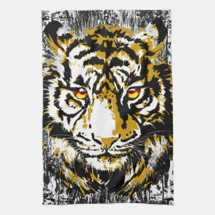 Realistiskt tigertorn - Coola Tiger Head Kökshandduk