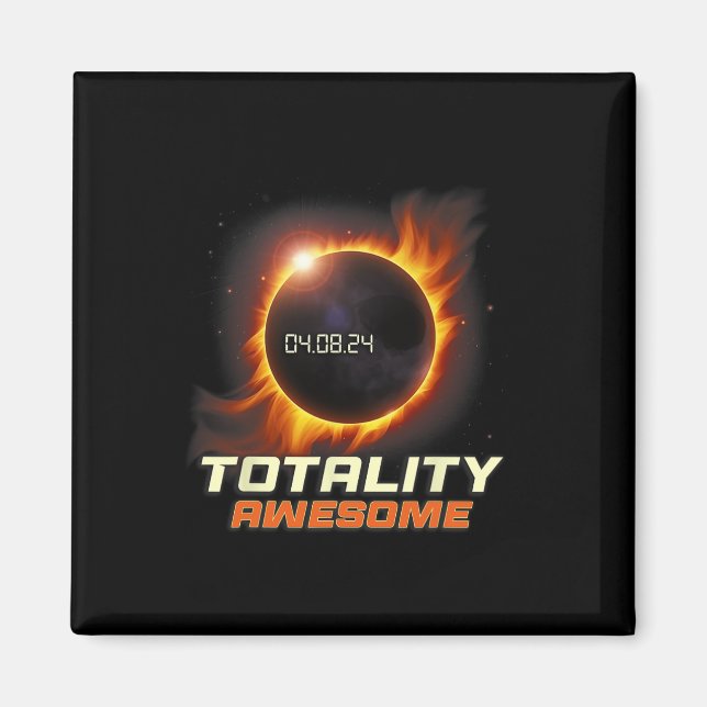Realistiskt totalt solarium 2024 Totality Awesom Magnet (Framsidan)