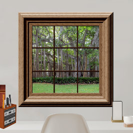 Realistiskt Träd Fake Window Scene Poster