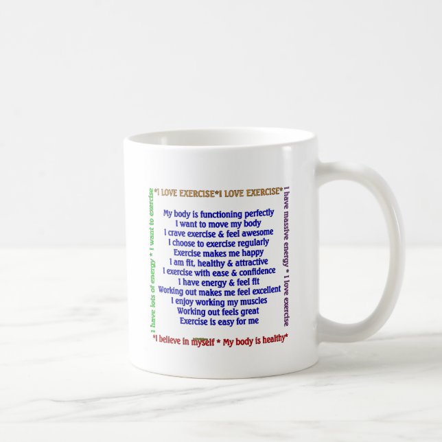 Realiteten övar bekräftelser kaffemugg (Höger)