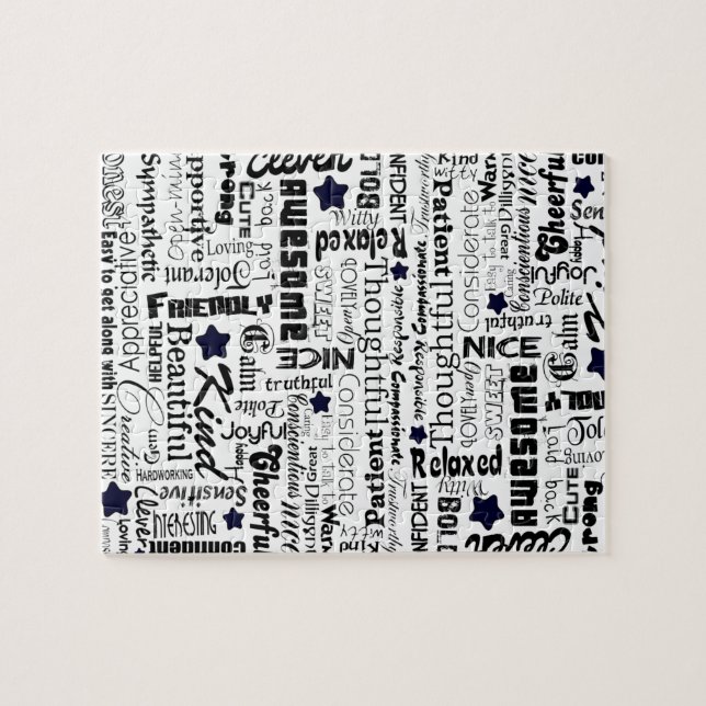 Realiteten uttrycker typografi pussel (Horisontell)