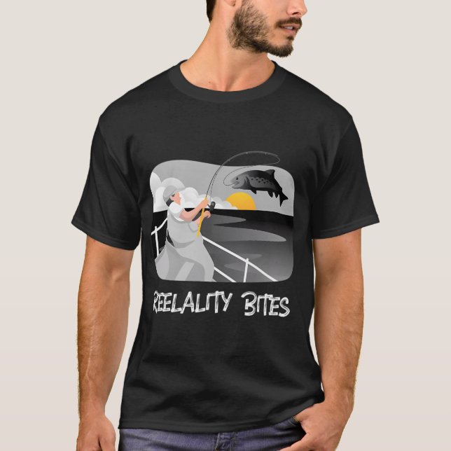 Reality Bites rolig fiske citat T Shirt (Framsida)