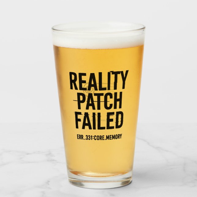 Reality Patch Misslyckades - Glitched Typography Glaskopp (Framsida fylld)