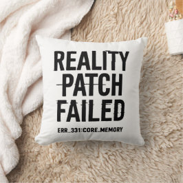 Reality Patch Misslyckades - Glitched Typography Kudde