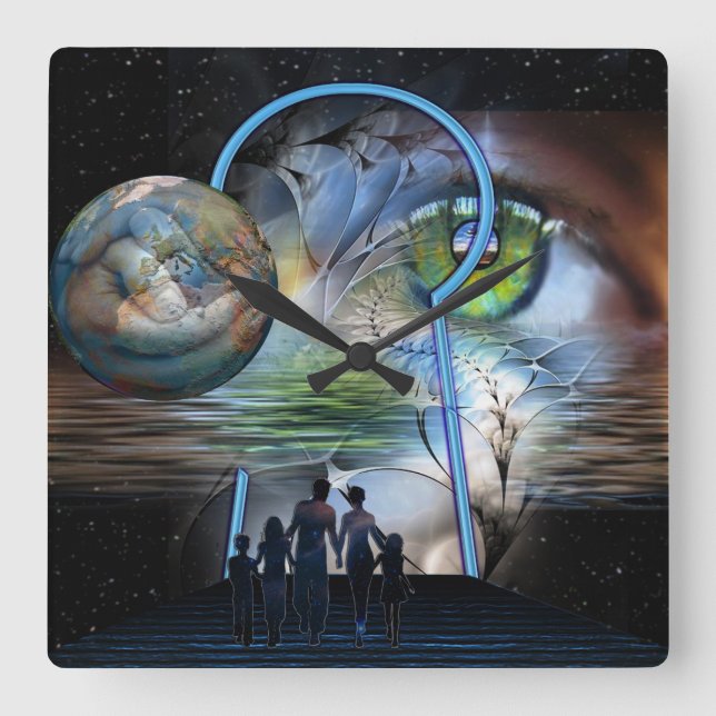 Reality Shifters Fyrkantig Klocka (Framsida)