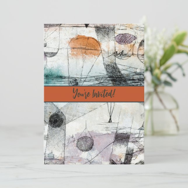 Realm of Luft Paul Klee Abstrakt Expressionist Inbjudningar (Stående Fram)