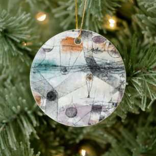 Realm of Luft Paul Klee Abstrakt Expressionist Julgransprydnad Keramik