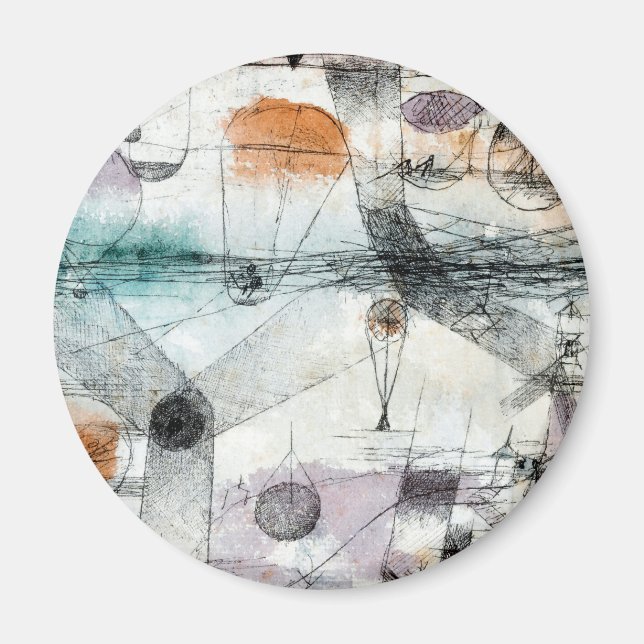 Realm of Luft Paul Klee Abstrakt Expressionist Magnet (Framsidan)