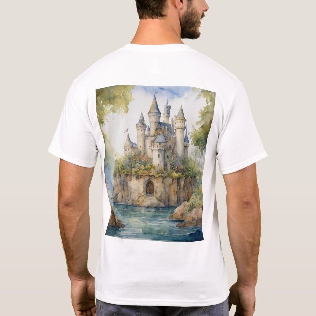 Realms: Fairy Tale Castle-konturer T Shirt (Baksida)