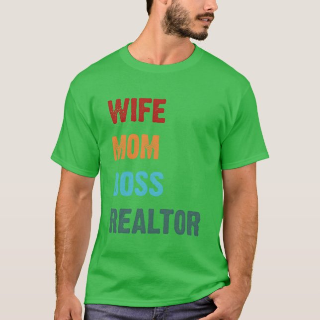 Realpredikpresenten för Mors dag mamma chef T Shirt (Framsida)