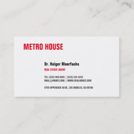 Realsvart och röd Gods Visitkort