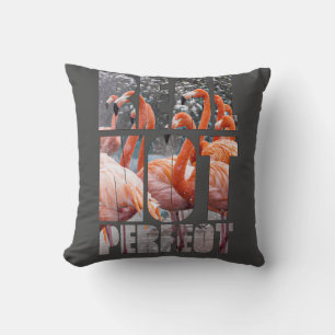 Realt ej Perfekt Citat Flamingo Tropical Birds T-S Kudde