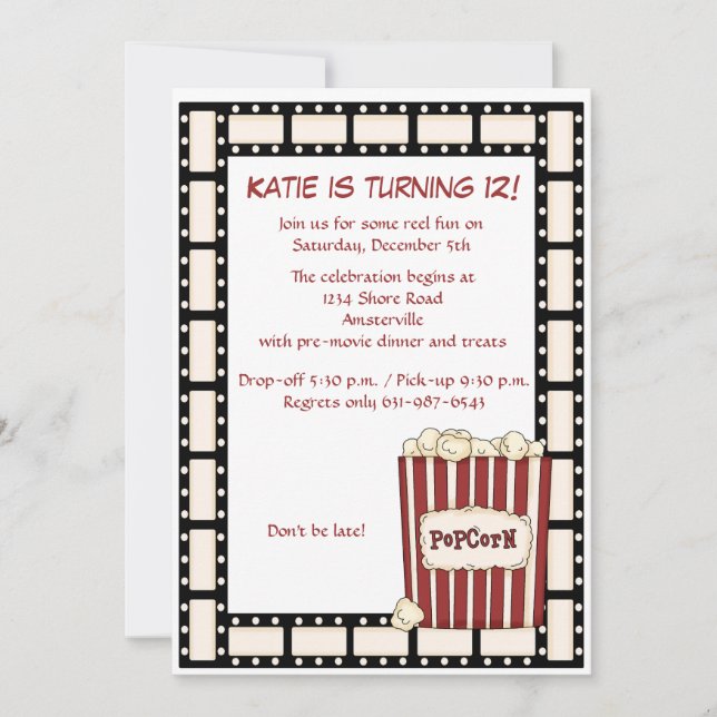 Realtid, Födelsedagsfest inbjudan (Framsida)