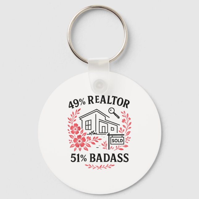Realtor 49% Realtor 51% Bad  Nyckelring (Framsida)