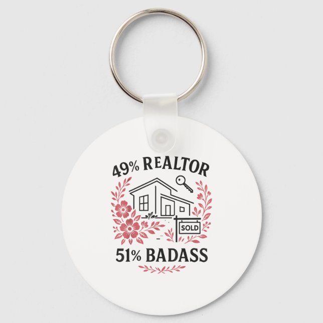 Realtor 49% Realtor 51% Bad  Nyckelring (Framsida)