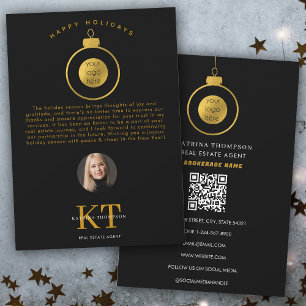 Realtor Agent Realtor Logotyp Jul-Helgdagar i Real Tack Kort