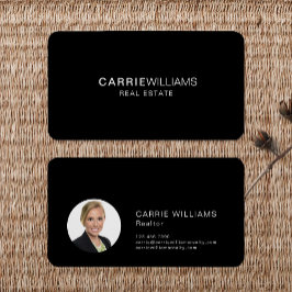 Realtor Black med minimal Elegant Realtor Gods Visitkort