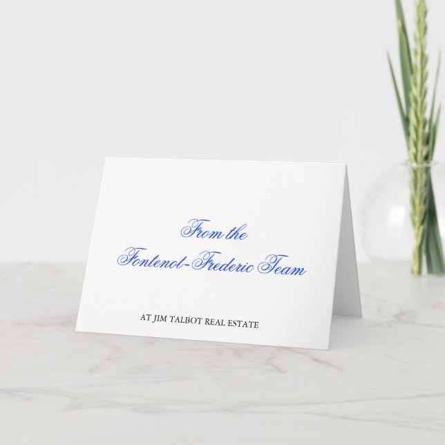 Realtor blank notecard kort (Framsida)