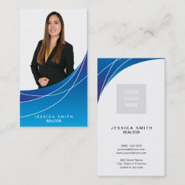 Realtor Blue Swoosh affärskort Visitkort