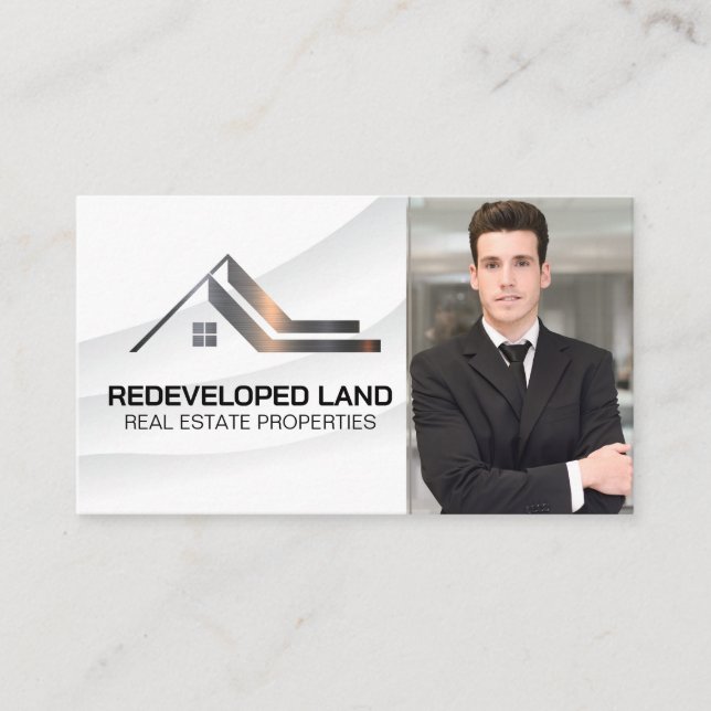 Realtor Business Man | EGENDOM LOGOTYP Visitkort (Framsida)