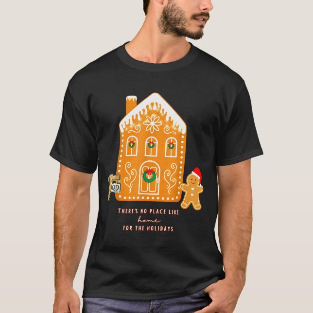 Realtor Christmas Funny Realtor Holiday Gingerbrea T Shirt (Framsida)