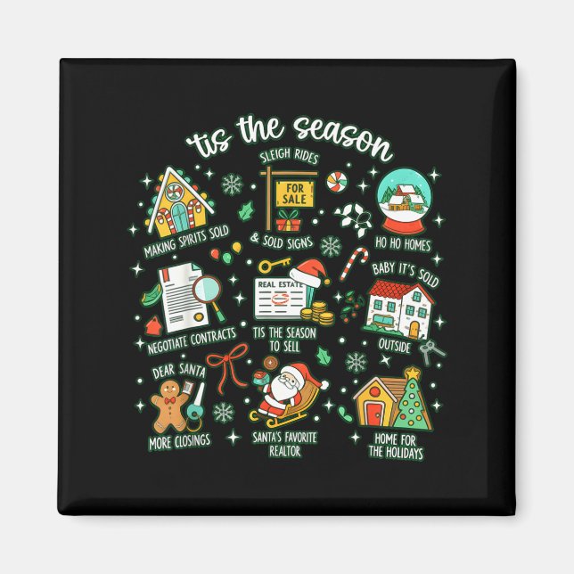Realtor Christmas Realtor Christmas Real Estate Ch Magnet (Framsidan)