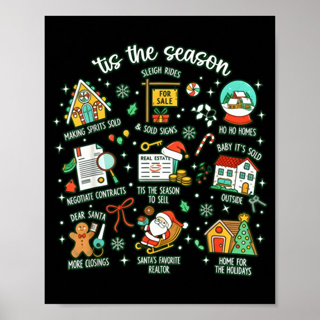 Realtor Christmas Realtor Christmas Real Estate Ch Poster (Framsidan)