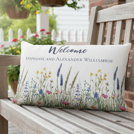 Realtor Closing Gift Wildflower Welcome Pillow Lumbarkudde