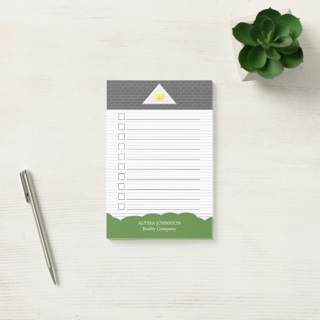 Realtor Cute White House to Do List Post-it Notes Block (Kontor)