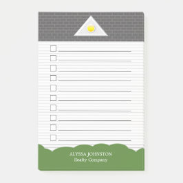 Realtor Cute White House to Do List Post-it Notes Block