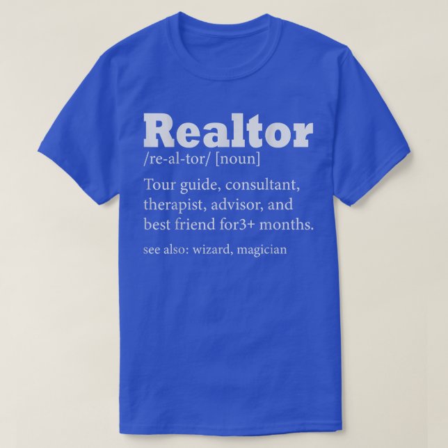 Realtor Definition Career T Shirt (Design framsida)