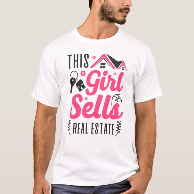 Realtor Den här tjejen säljer äkta Gods T Shirt (Framsida)