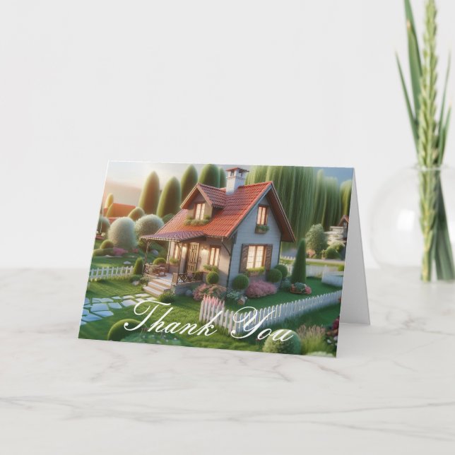 Realtor eller hypotek | Tack Whimsical Cottage Kort (Framsida)
