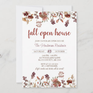 Realtor Fall Open House, Houseuppvärmning, New Hom Inbjudningar