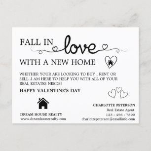 Realtor Farming Promotional Valentine Day Helg Vykort
