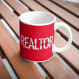 Realtor Fastighetsmäklare Personligt Namn Kaffemugg