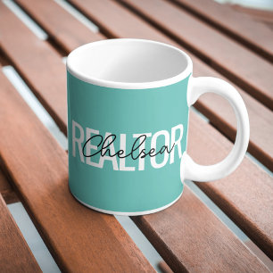 Realtor Fastighetsmäklare Personligt Namn Kaffemugg