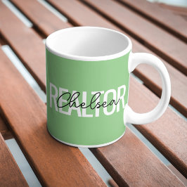 Realtor Fastighetsmäklare Personligt Namn Kaffemugg