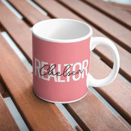 Realtor Fastighetsmäklare Personligt Namn Kaffemugg