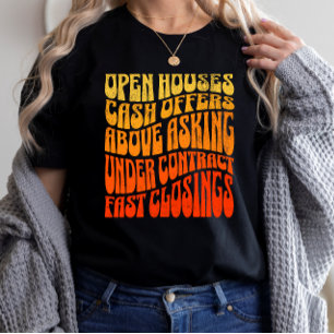 Realtor Favorites Groovy Retro Real Gods Sales T Shirt