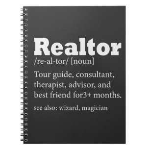 Realtor Funny Quote i Gods Realtor Agent Anteckningsbok