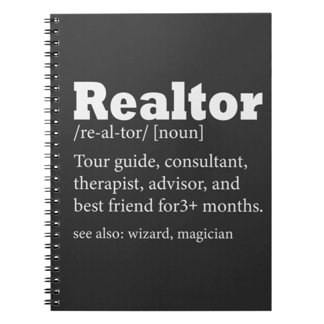 Realtor Funny Quote i Gods Realtor Agent Anteckningsbok (Framsidan)