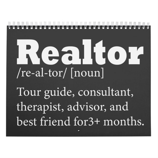 Realtor Funny Quote i Gods Realtor Agent Kalender (Omslag)